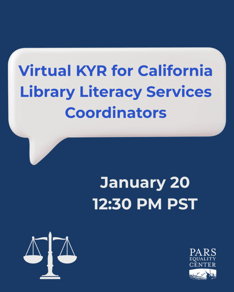 Virtual KYR event for library coordinators.